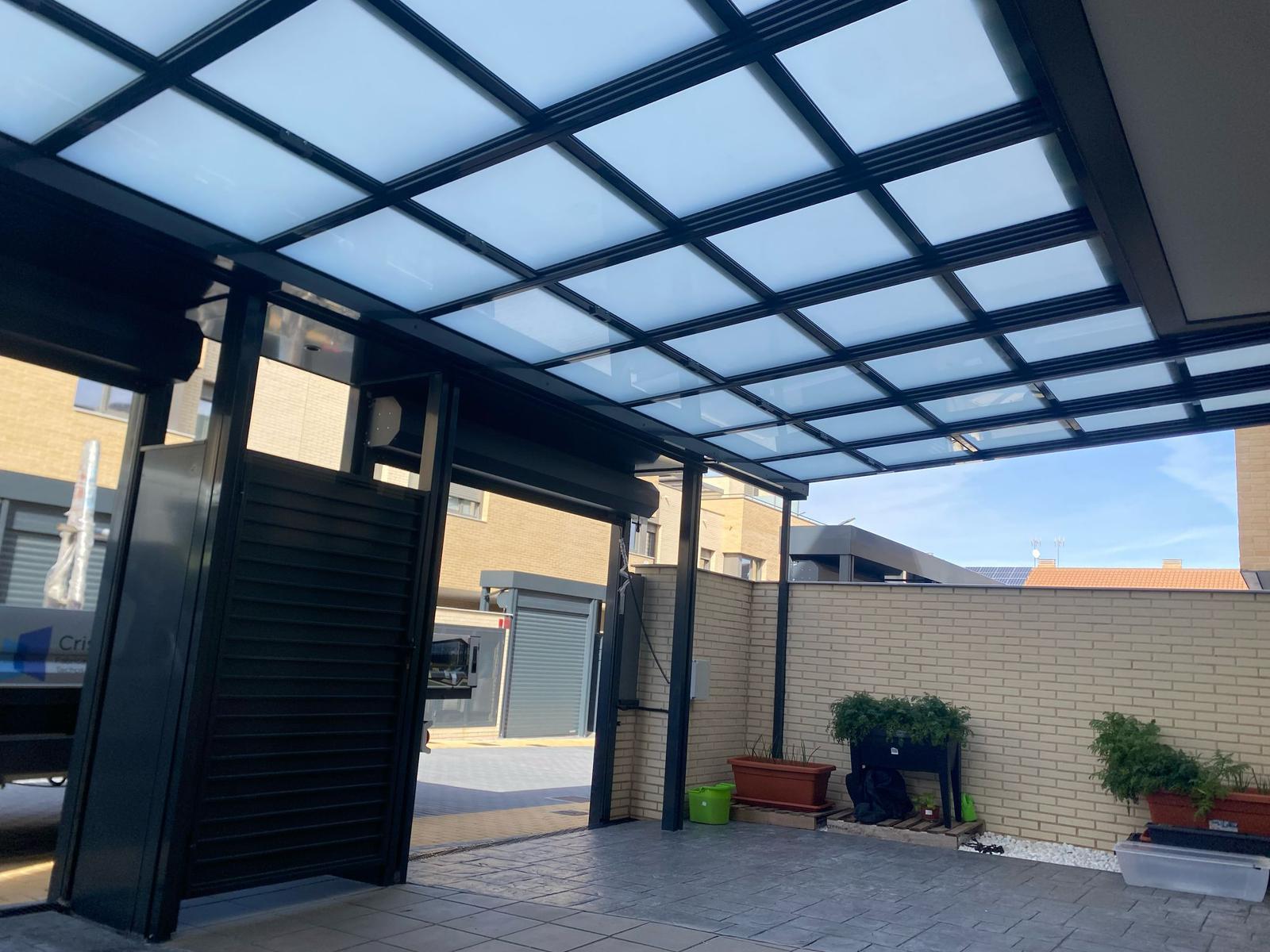 Techo fijo de cristal para patio interior